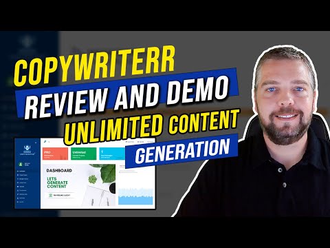 Copywriterr Review & Demo | UNLIMITED AI Content Generator Copywriterr