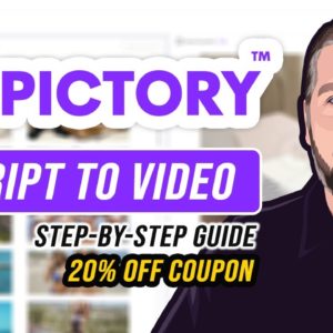 Pictory Review & Demo | Step-By-Step Script To Video Tutorial & Coupon